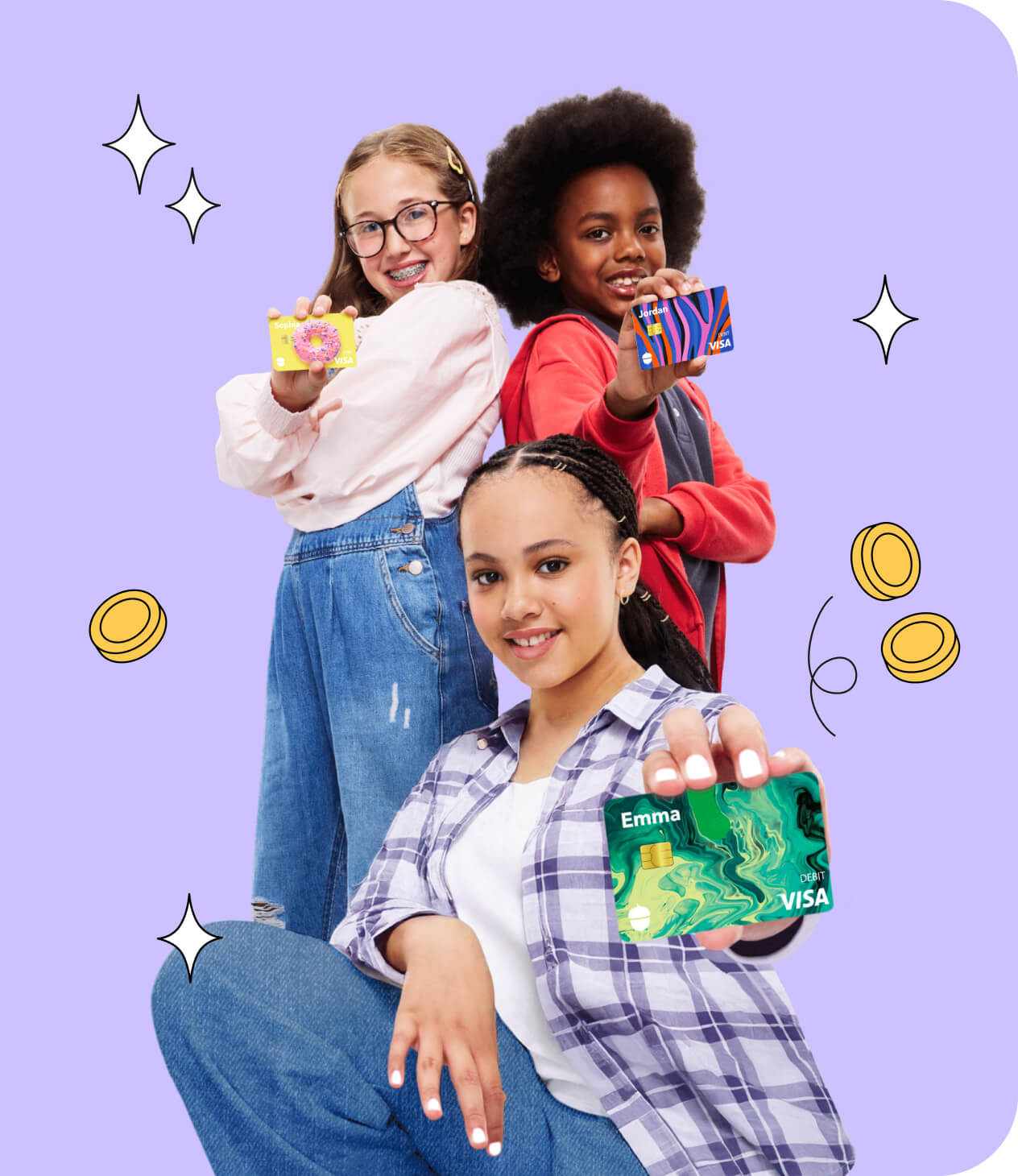 The debit card and app that grows with your kids