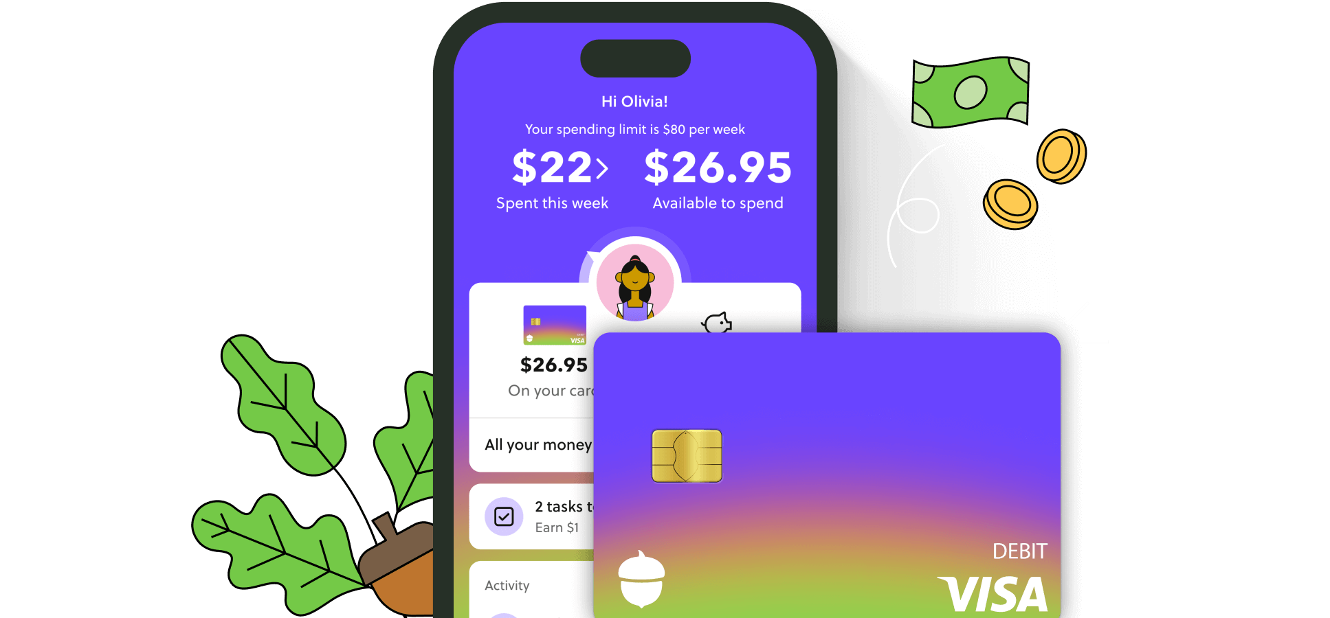 Image of phone with Acorns Early on it