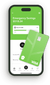Phone showing Acorns Checking & Emergency Savings