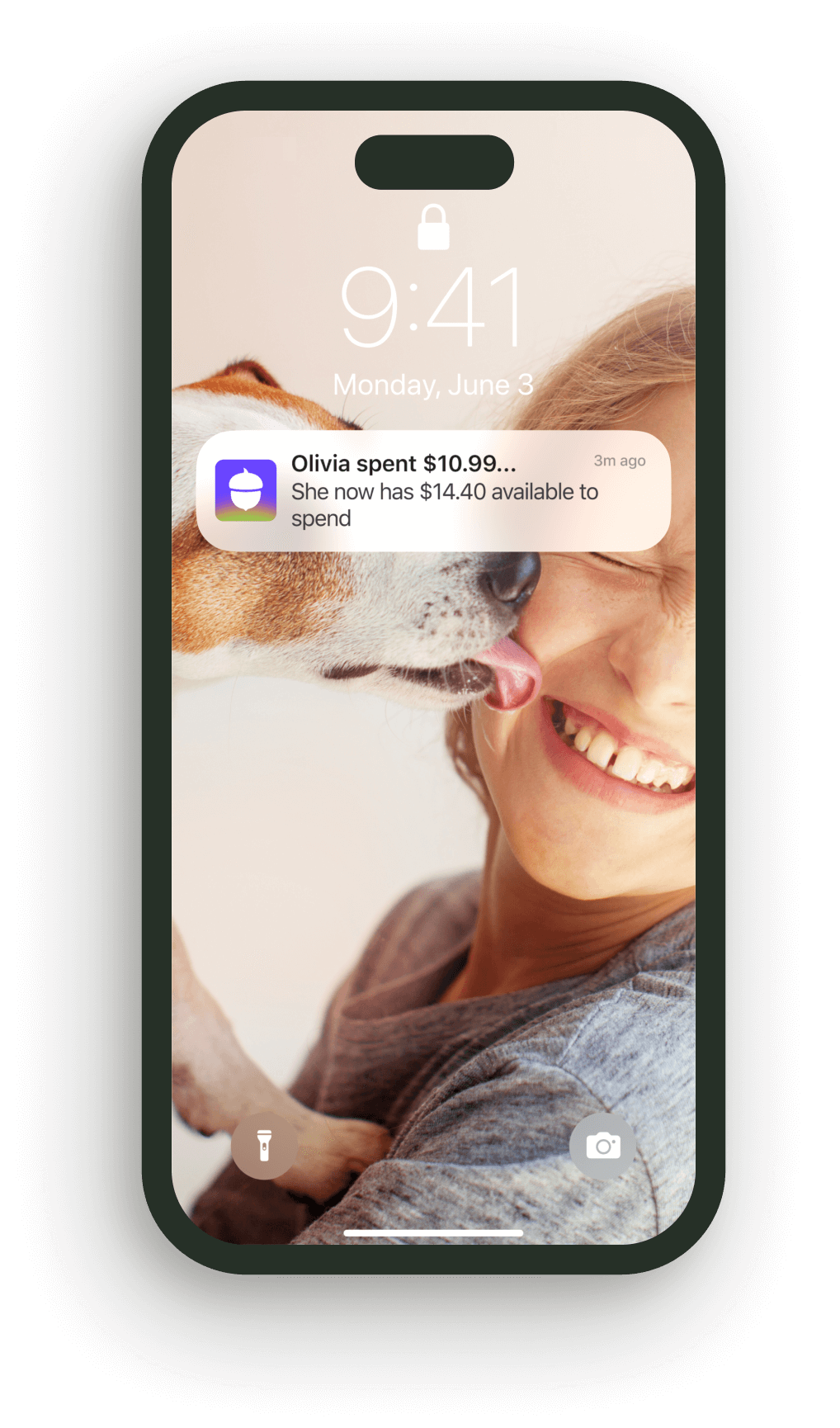 Phone showing Peace of mind 