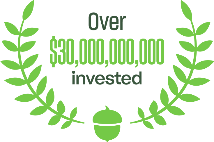 Image of testimonials about the Acorns brand