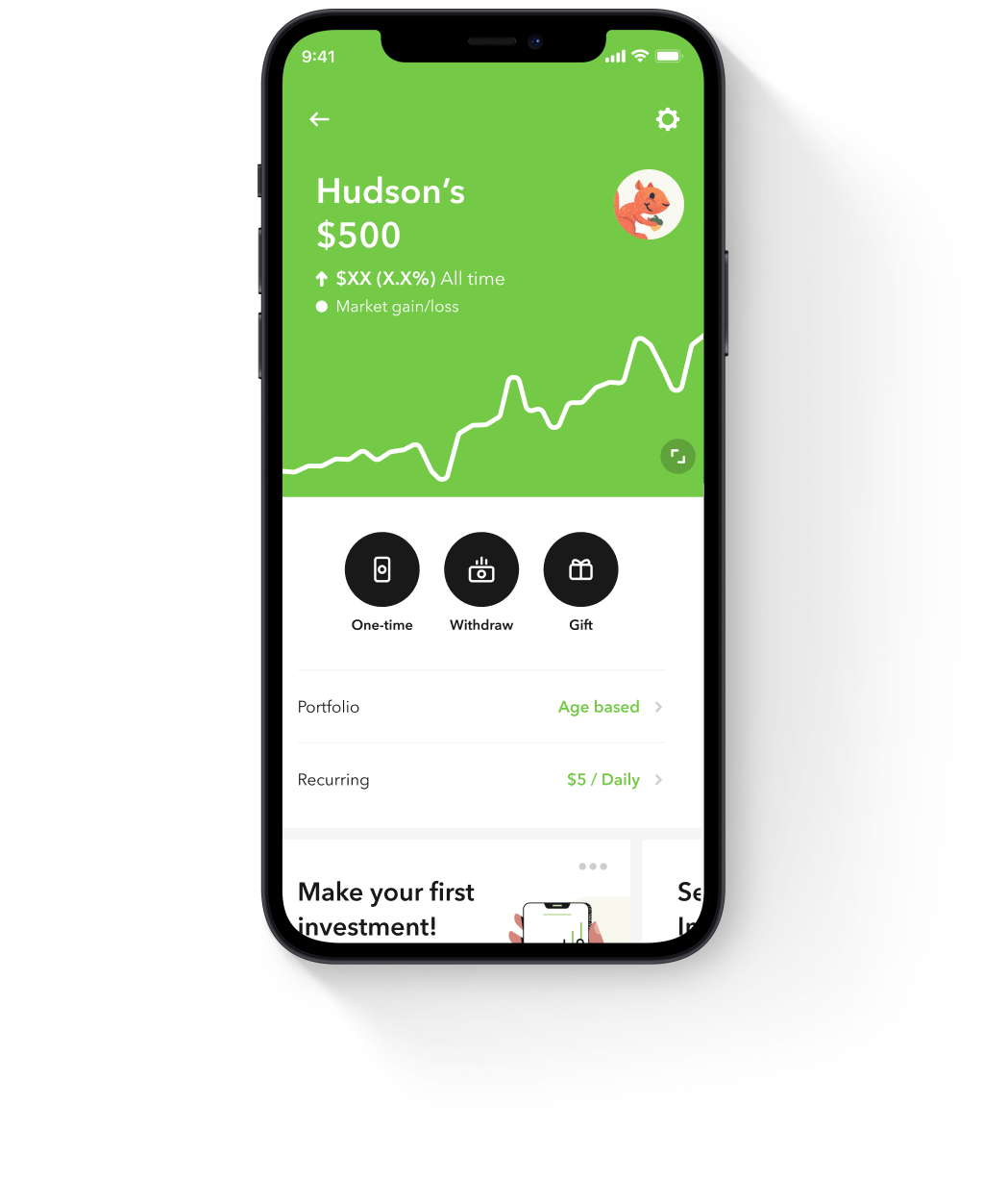 Acorns investing like savings account sports and bets