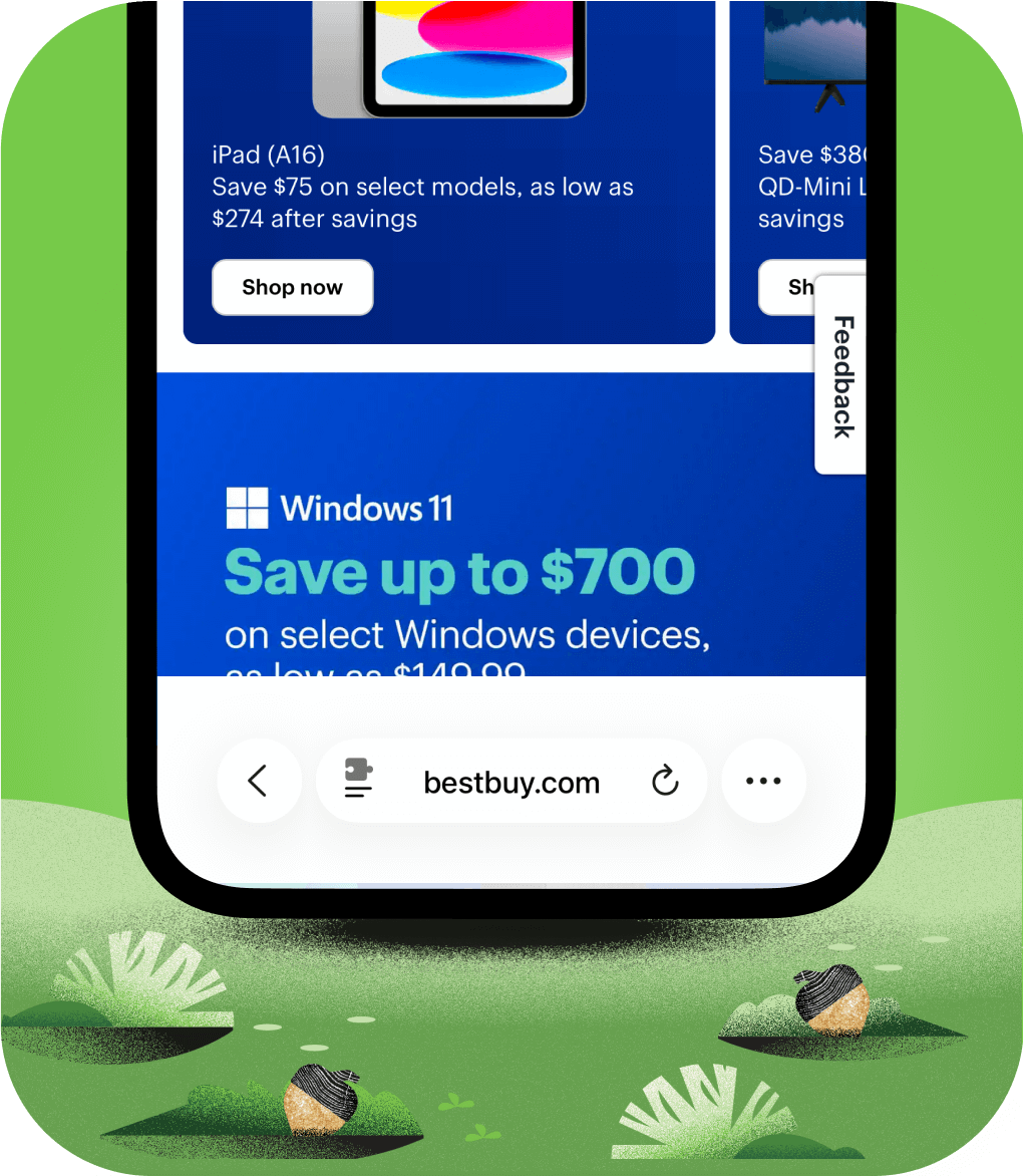 <span class="acorns-green" style="font-weight: 500; font-style: italic;">Shop</span> like you normally would