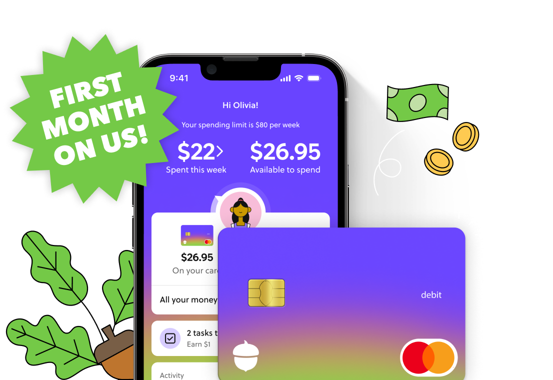 Image of phone with Acorns Early on it