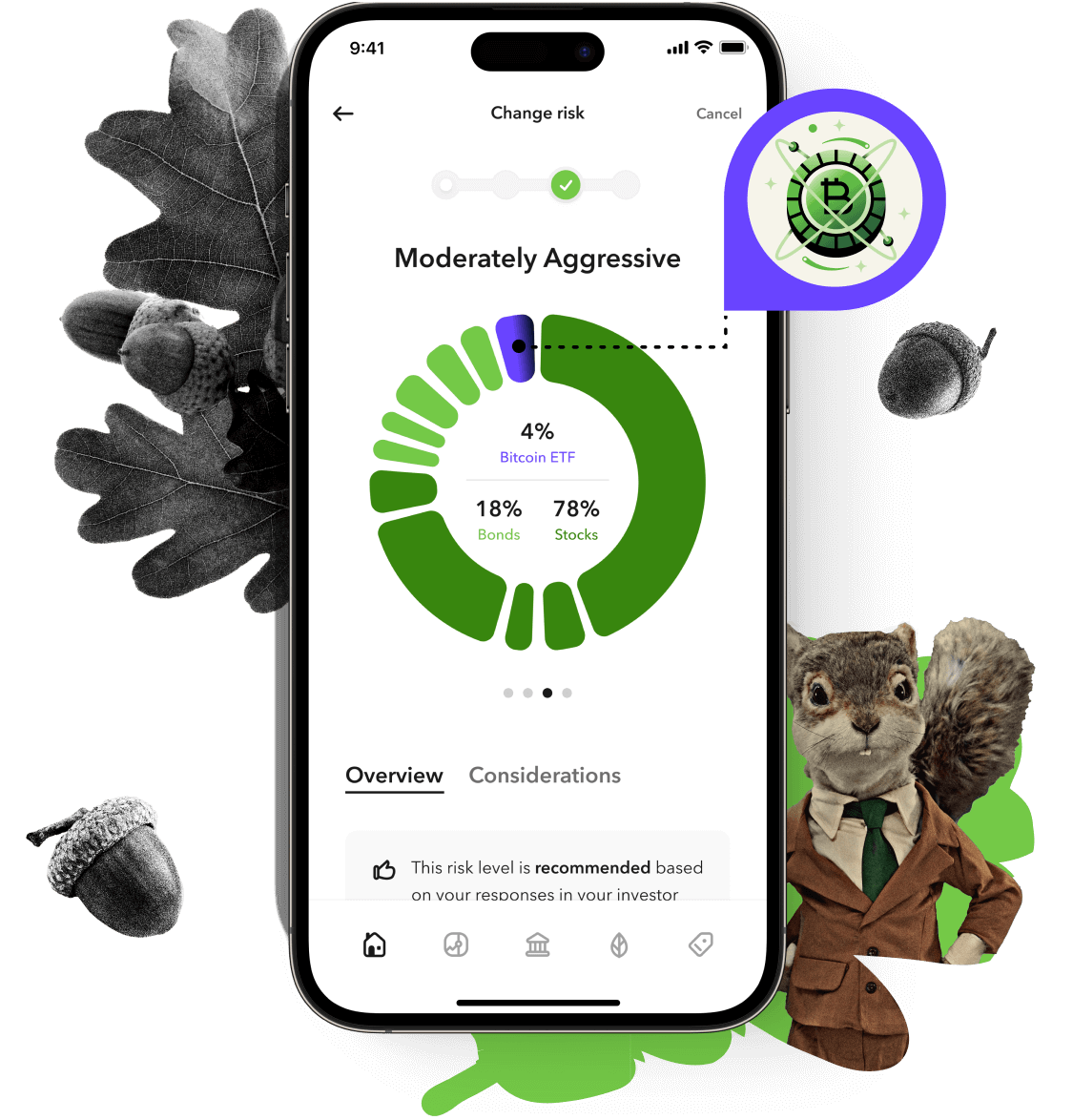 Images of the Acorns Application