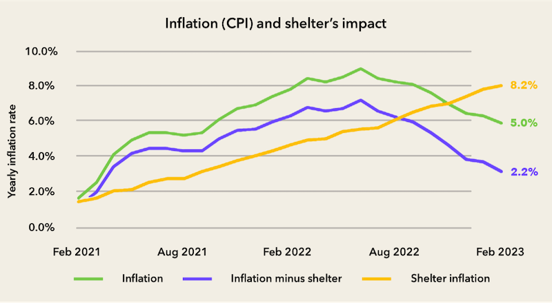 Inflation (CPI) and shelter's impact