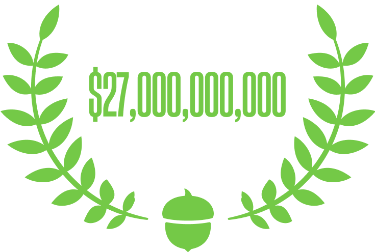 Image of testimonials about the Acorns brand