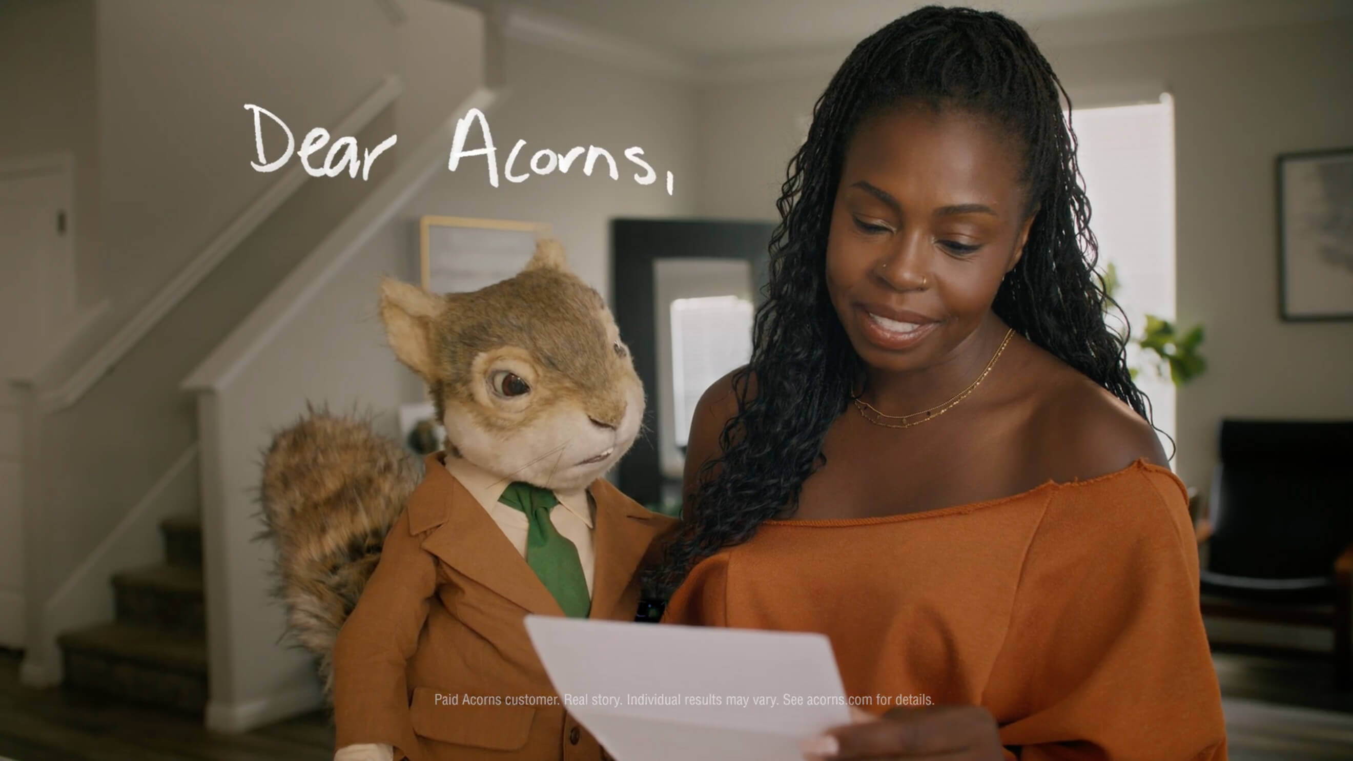 Image of an Acorns Testimonial