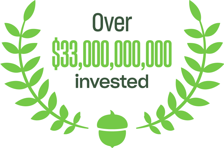Image of testimonials about the Acorns brand