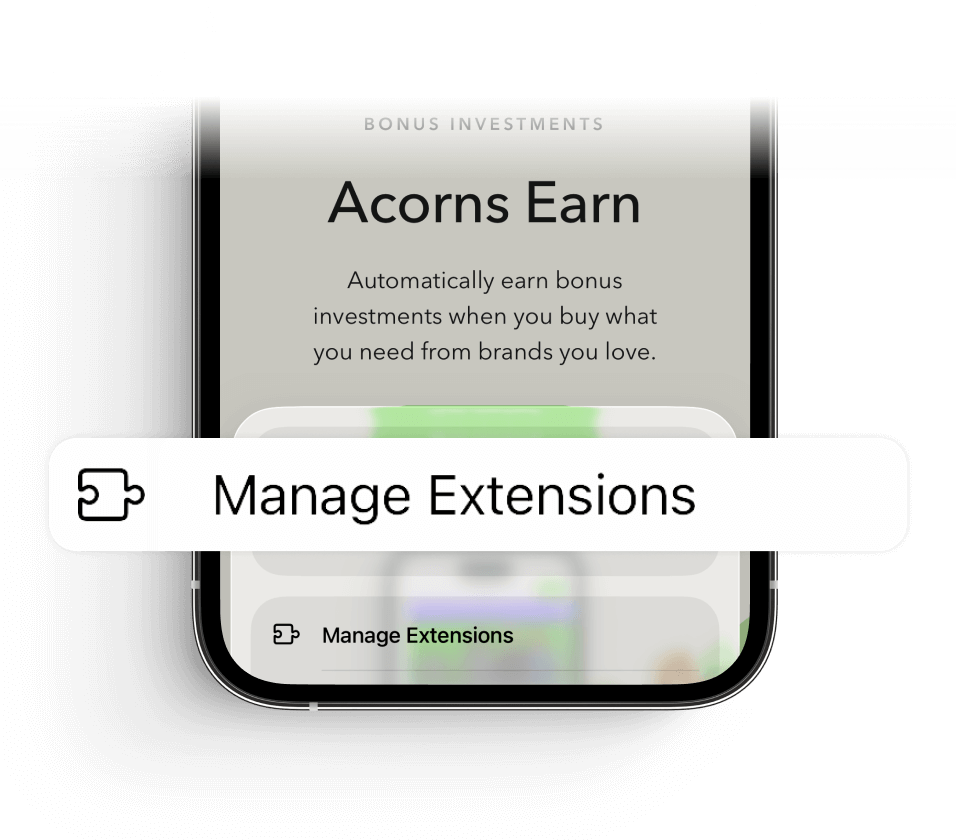 Tap &ldquo;Manage Extensions&rdquo;