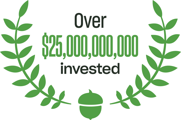 Image of testimonials about the Acorns brand