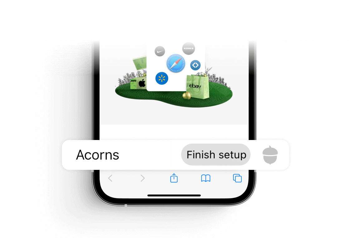 Tap “Done.” Then, tap “Acorns” from the menu.